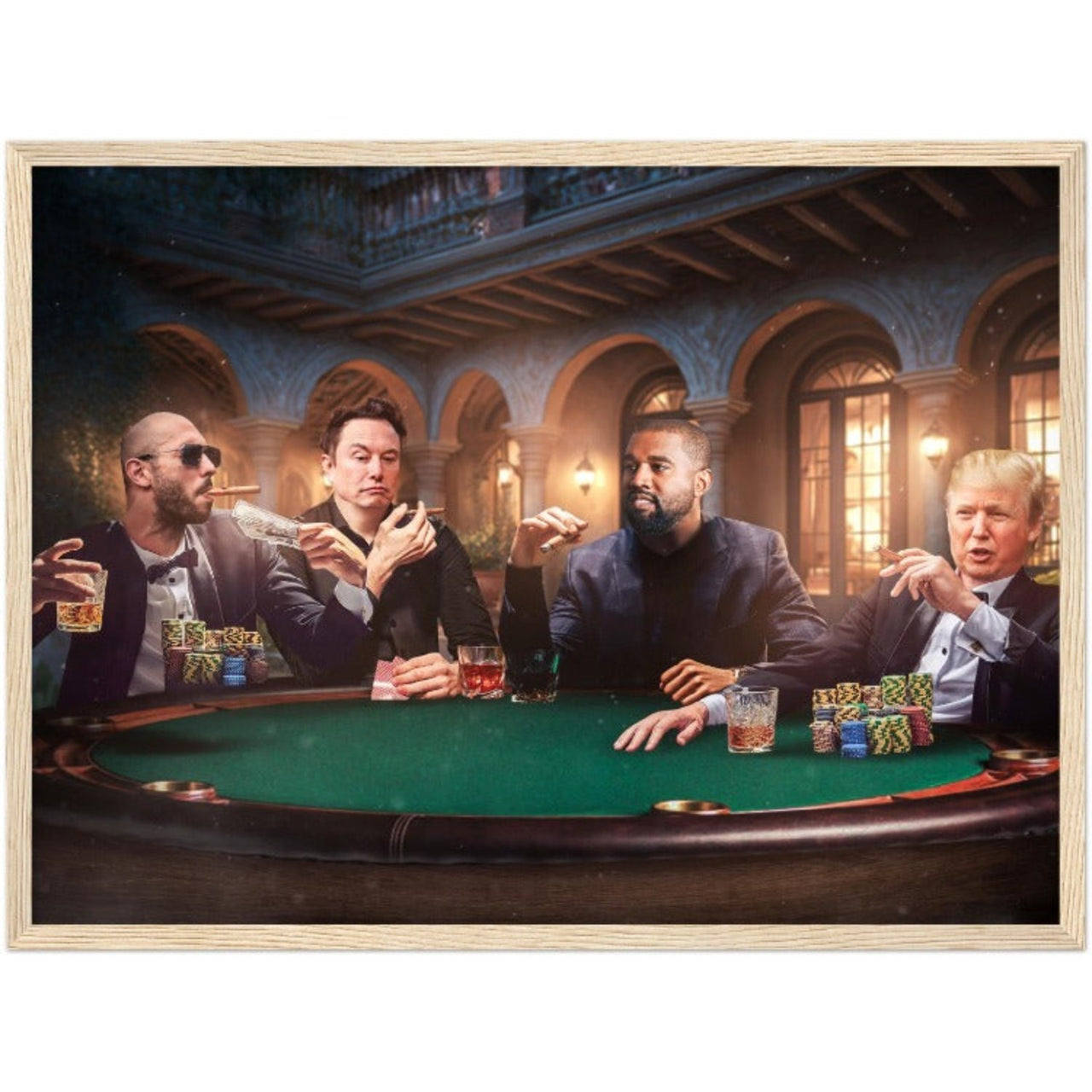 (Wooden Frame) 4 G's Gambling